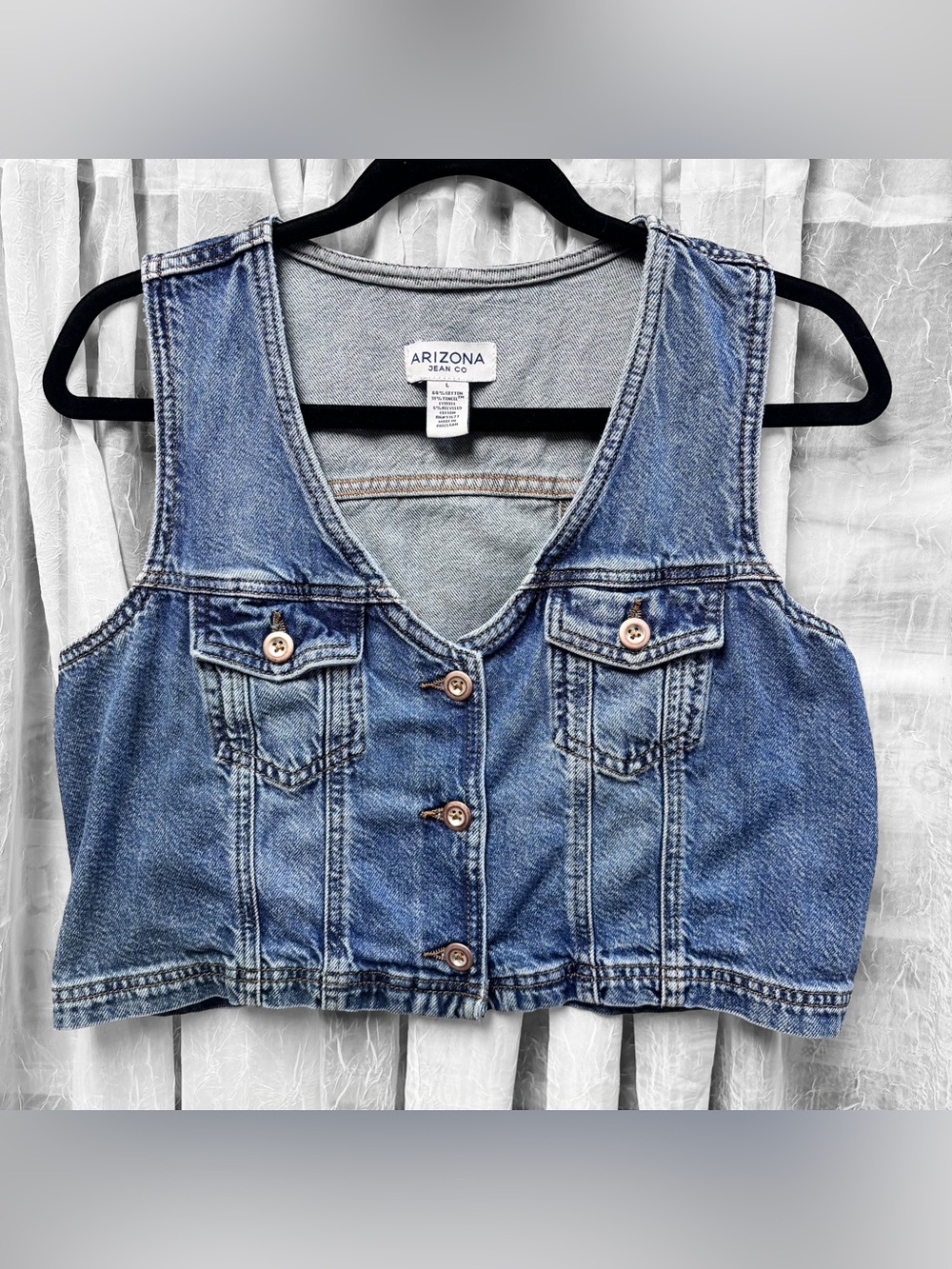 Arizona Blue Denim Vest Vintage